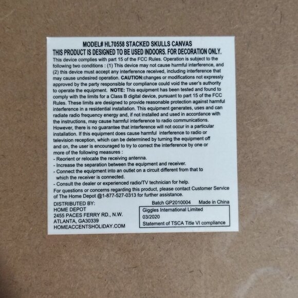 Creepy Skull Wall Art LED Light-Up Framed Decor 20" X 15" Halloween Gothic Style - Picture 9 of 9